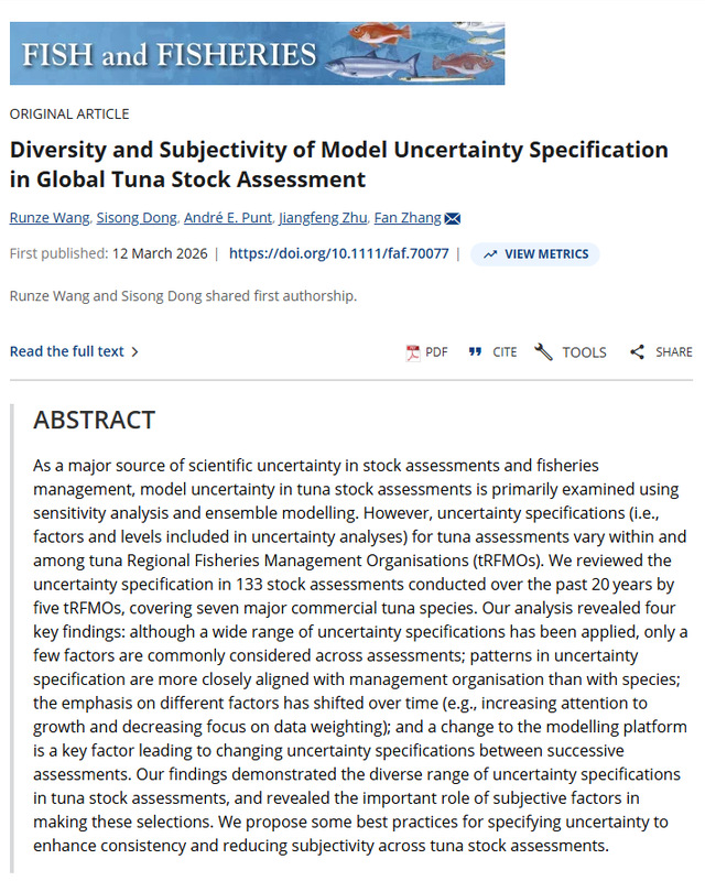 重点实验室张帆团队在《Fish...
